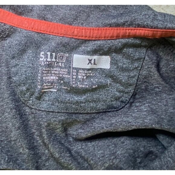 5.11 Tactical Gray Polo Shirt Performance Short Sleeve Lightweight Comfortable - Picture 3 of 3